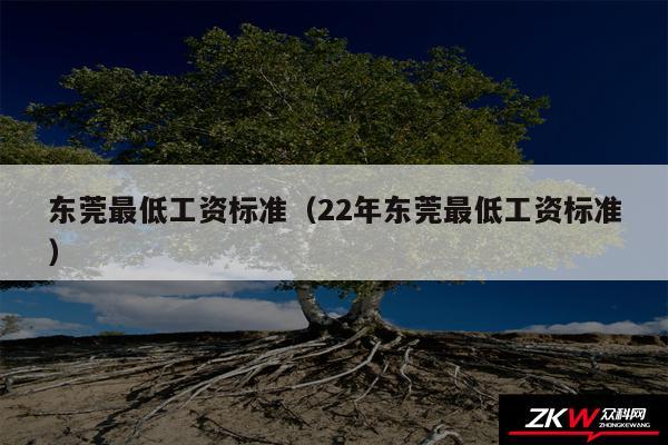 东莞最低工资标准以及22年东莞最低工资标准