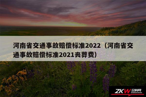 河南省交通事故赔偿标准2024以及河南省交通事故赔偿标准2024丧葬费