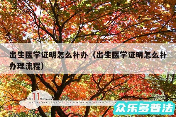 出生医学证明怎么补办以及出生医学证明怎么补办理流程