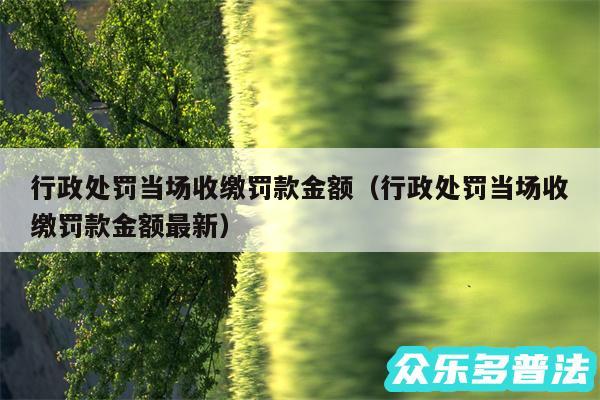 行政处罚当场收缴罚款金额以及行政处罚当场收缴罚款金额最新