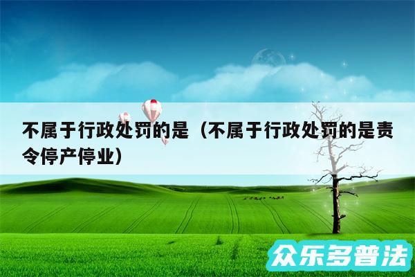 不属于行政处罚的是以及不属于行政处罚的是责令停产停业