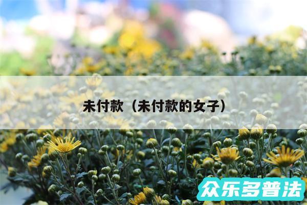未付款以及未付款的女子