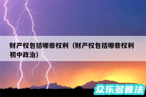 财产权包括哪些权利以及财产权包括哪些权利 初中政治