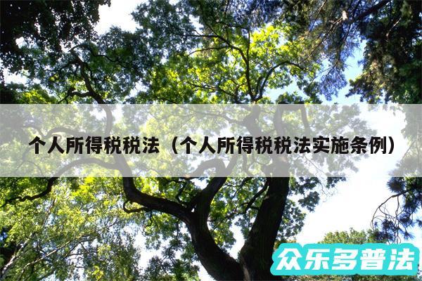 个人所得税税法以及个人所得税税法实施条例