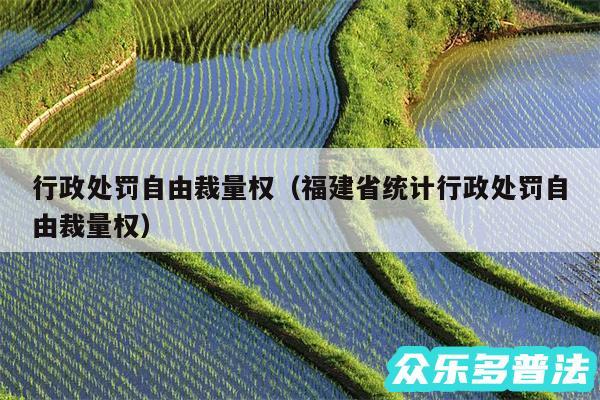 行政处罚自由裁量权以及福建省统计行政处罚自由裁量权