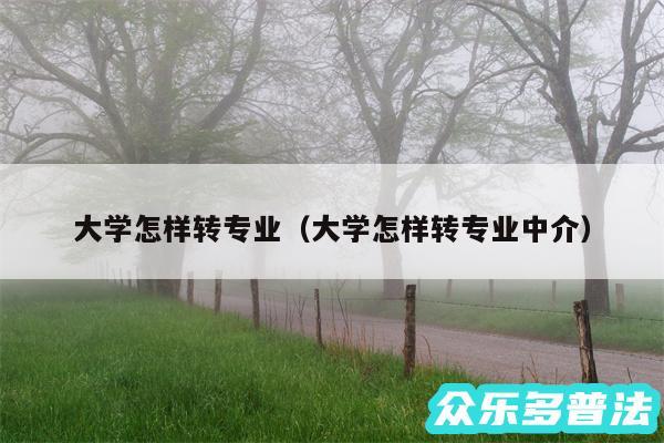 大学怎样转专业以及大学怎样转专业中介