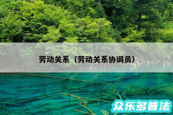 劳动关系以及劳动关系协调员