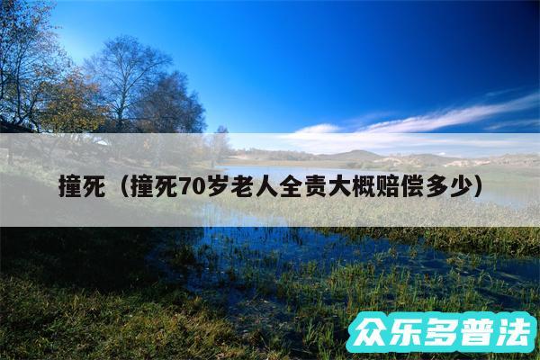 撞死以及撞死70岁老人全责大概赔偿多少