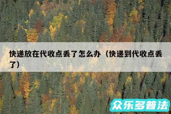 快递放在代收点丢了怎么办以及快递到代收点丢了