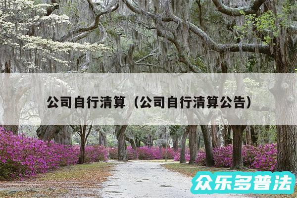 公司自行清算以及公司自行清算公告