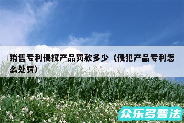 销售专利侵权产品罚款多少以及侵犯产品专利怎么处罚