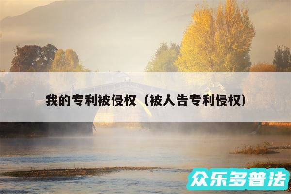 我的专利被侵权以及被人告专利侵权