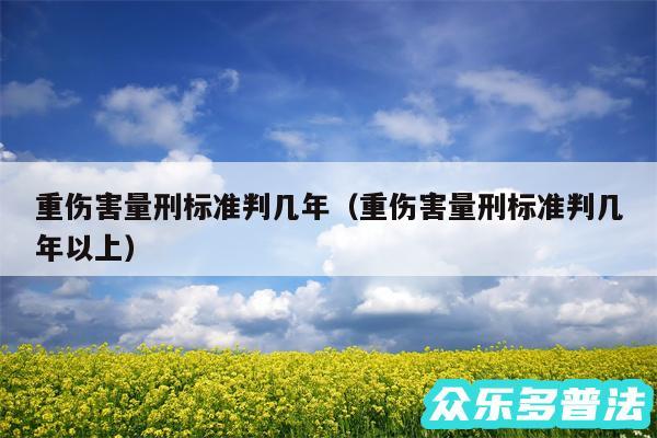 重伤害量刑标准判几年以及重伤害量刑标准判几年以上