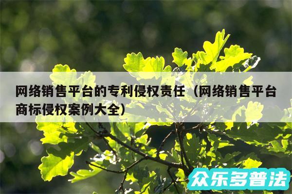 网络销售平台的专利侵权责任以及网络销售平台商标侵权案例大全