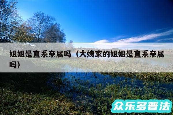 姐姐是直系亲属吗以及大姨家的姐姐是直系亲属吗