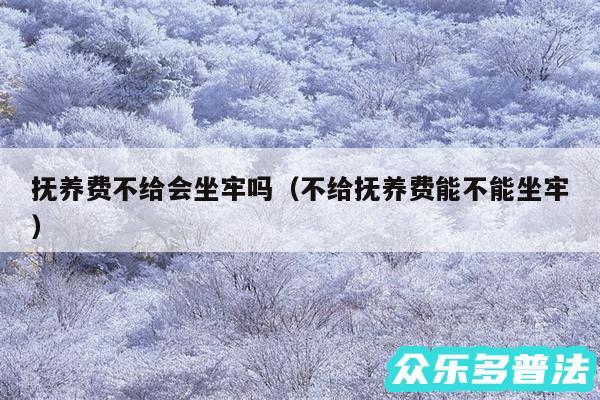 抚养费不给会坐牢吗以及不给抚养费能不能坐牢