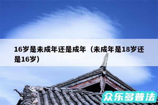 16岁是未成年还是成年以及未成年是18岁还是16岁