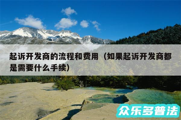 起诉开发商的流程和费用以及如果起诉开发商都是需要什么手续