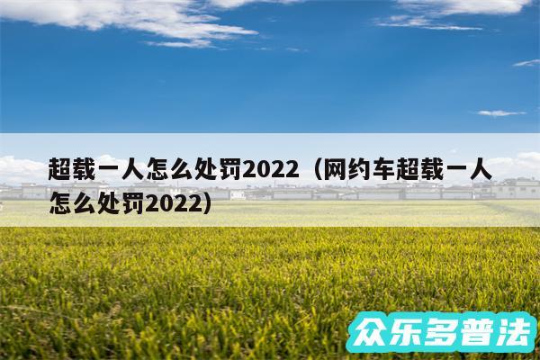 超载一人怎么处罚2024以及网约车超载一人怎么处罚2024