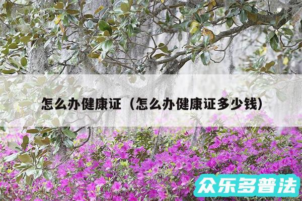 怎么办健康证以及怎么办健康证多少钱