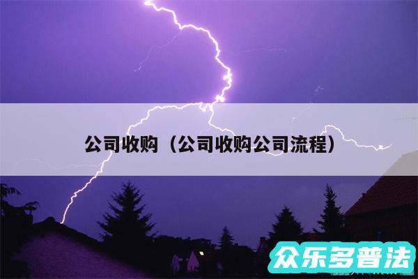 公司收购以及公司收购公司流程