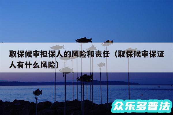 取保候审担保人的风险和责任以及取保候审保证人有什么风险