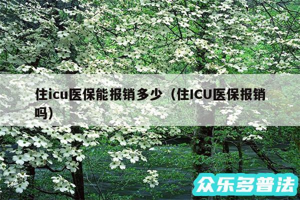 住icu医保能报销多少以及住ICU医保报销吗