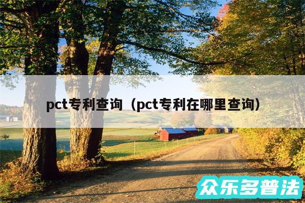pct专利查询以及pct专利在哪里查询