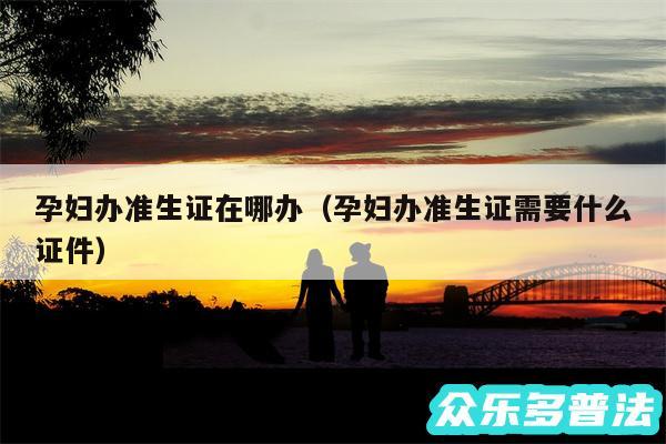 孕妇办准生证在哪办以及孕妇办准生证需要什么证件