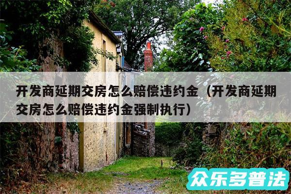 开发商延期交房怎么赔偿违约金以及开发商延期交房怎么赔偿违约金强制执行