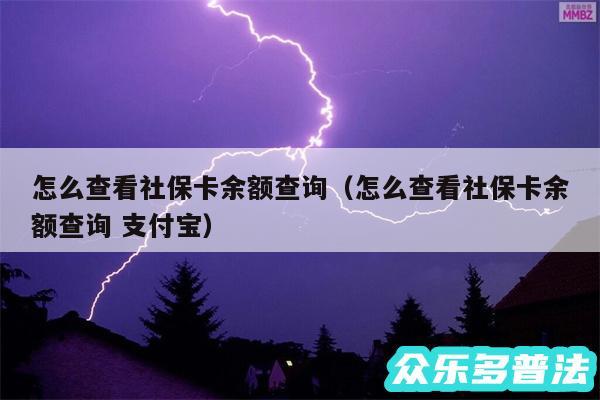 怎么查看社保卡余额查询以及怎么查看社保卡余额查询 支付宝