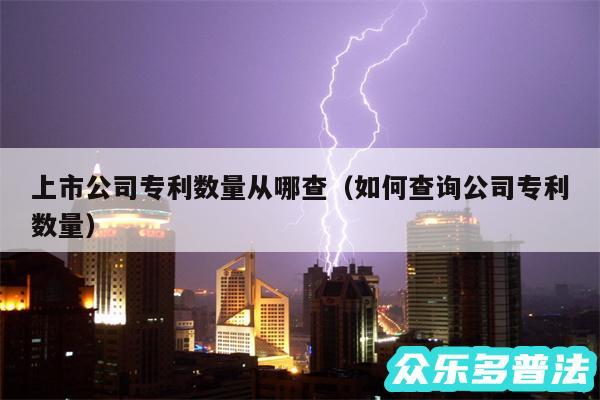 上市公司专利数量从哪查以及如何查询公司专利数量