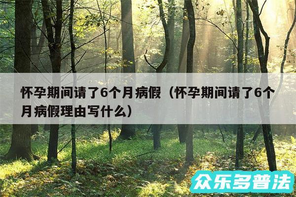 怀孕期间请了6个月病假以及怀孕期间请了6个月病假理由写什么