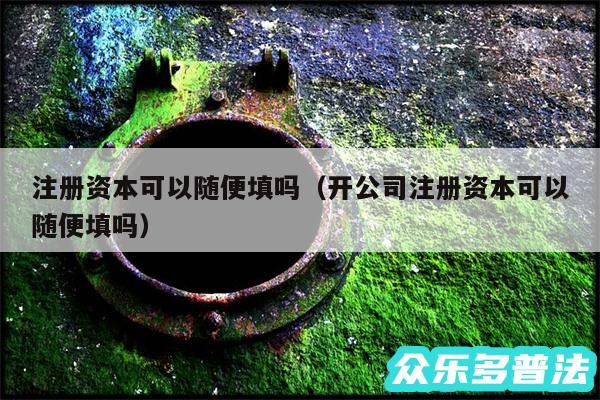 注册资本可以随便填吗以及开公司注册资本可以随便填吗