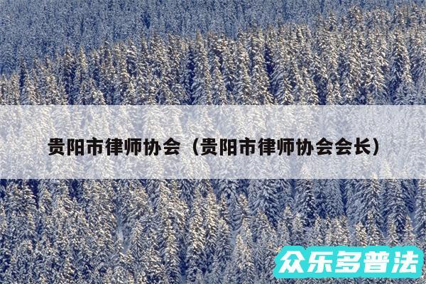 贵阳市律师协会以及贵阳市律师协会会长