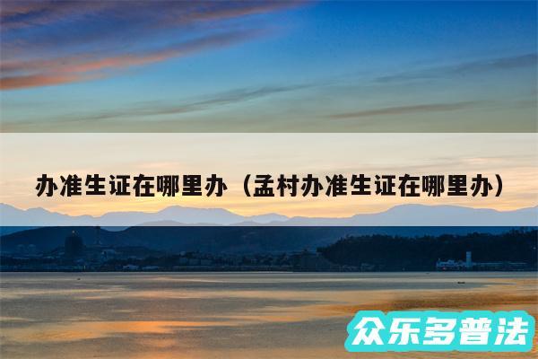 办准生证在哪里办以及孟村办准生证在哪里办