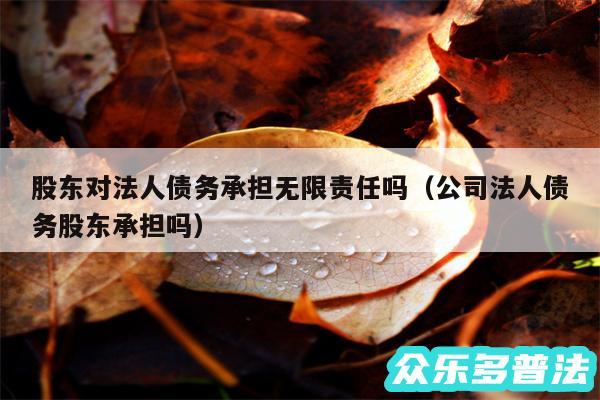 股东对法人债务承担无限责任吗以及公司法人债务股东承担吗