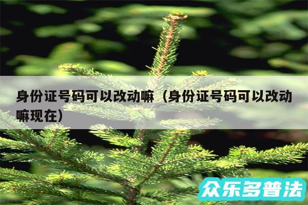 身份证号码可以改动嘛以及身份证号码可以改动嘛现在