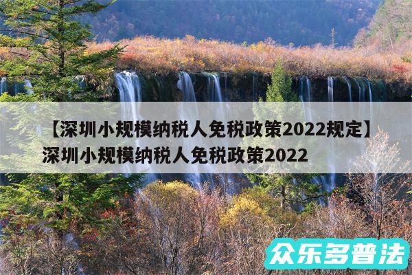 深圳小规模纳税人免税政策2024规定还有深圳小规模纳税人免税政策2024