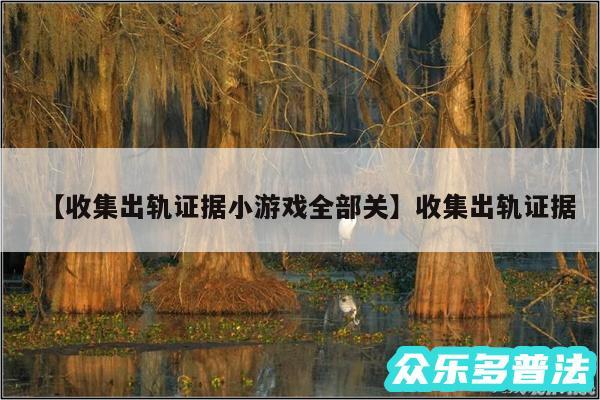 收集出轨证据小游戏全部关还有收集出轨证据