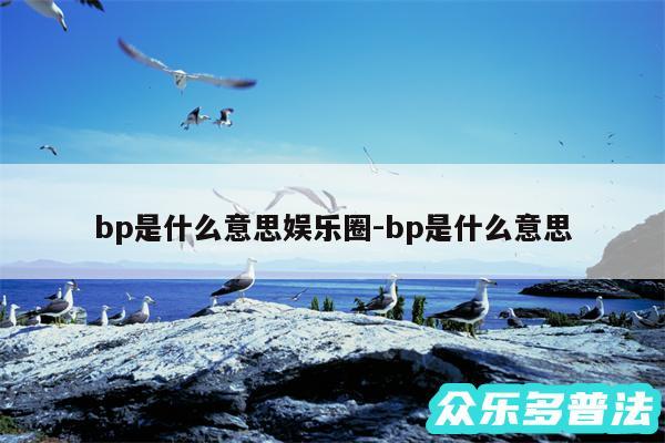 bp是什么意思娱乐圈-bp是什么意思