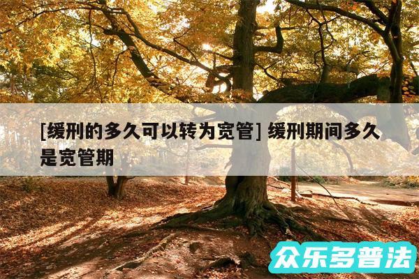 及缓刑的多久可以转为宽管 缓刑期间多久是宽管期