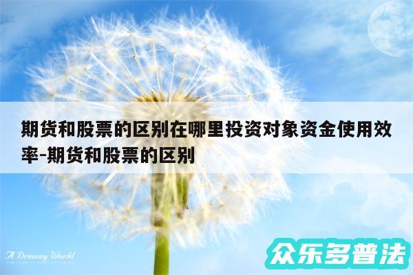 期货和股票的区别在哪里投资对象资金使用效率-期货和股票的区别