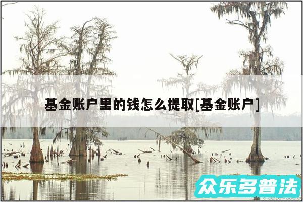 基金账户里的钱怎么提取及基金账户