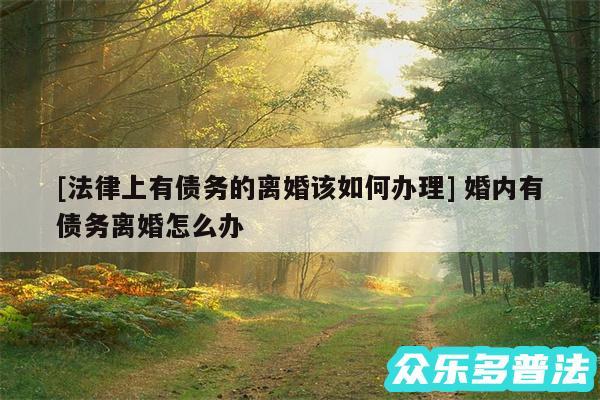 及法律上有债务的离婚该如何办理 婚内有债务离婚怎么办