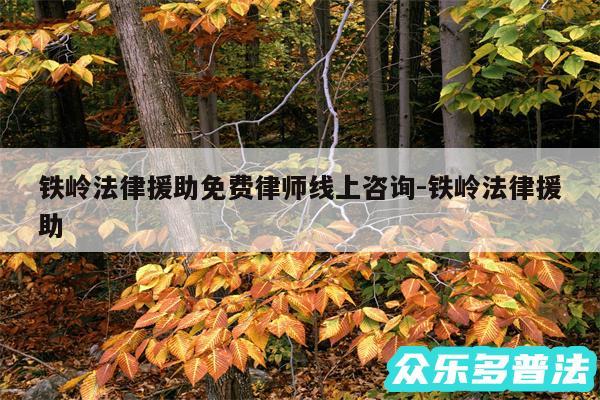 铁岭法律援助免费律师线上咨询-铁岭法律援助