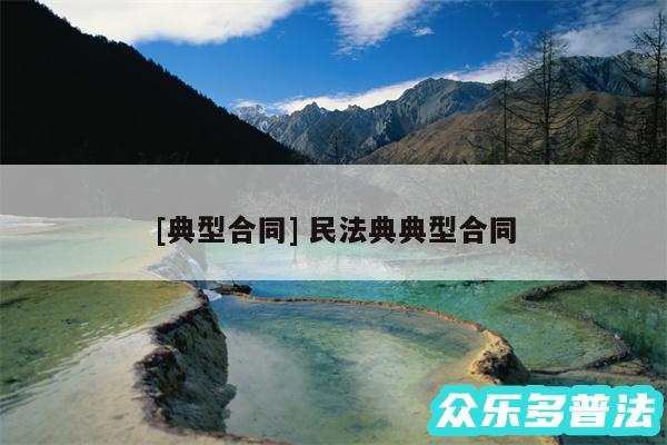 及典型合同 民法典典型合同