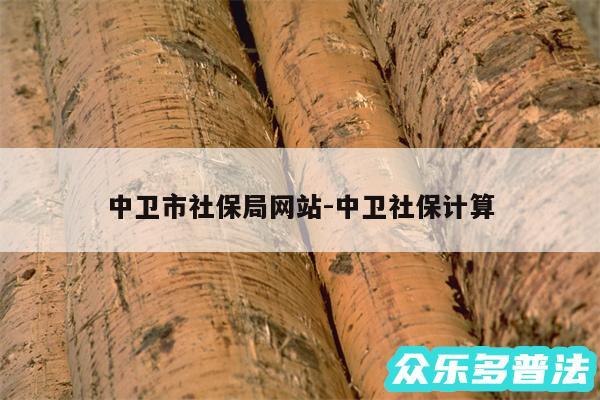 中卫市社保局网站-中卫社保计算