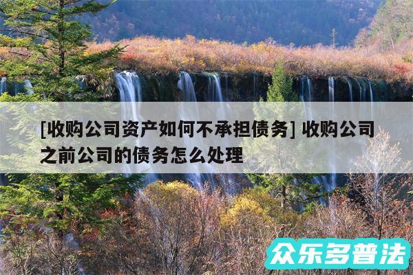 及收购公司资产如何不承担债务 收购公司之前公司的债务怎么处理