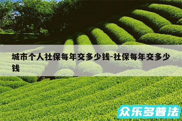 城市个人社保每年交多少钱-社保每年交多少钱